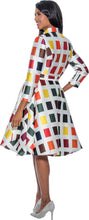 Nubiano Dresses DN751 plus sizes One-piece Belted print dress for holidays and special occasions Women's sizes 16W-18W